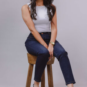 Petite Slim Fit Jeans - Dark Blue