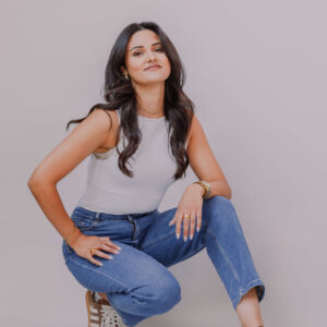 Petite Straight Leg Ankle Length Jeans - Mid Blue