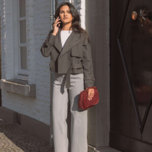 Petite Wide Leg Jeans - Light Grey